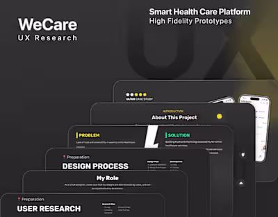 WeCare - User Research - Smart Healthcare Concept
