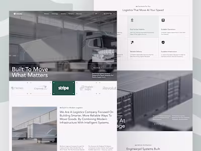 Umoda – Logistics System Website Landing Page UI/UX Design