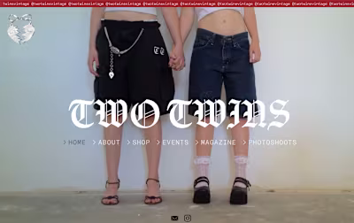 Web Design/ Creation for @twotwinsvintage