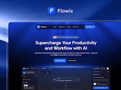 Flowix : AI SaaS & Automation Framer Website Template
