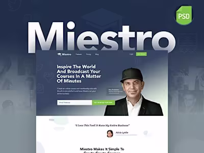 Miestro Landing Page
