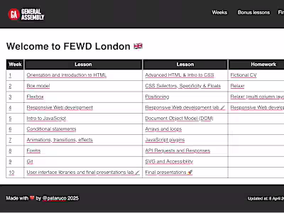 My front-end course materials