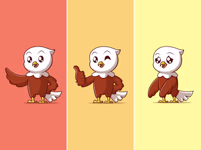 Cute Eagle Illustration