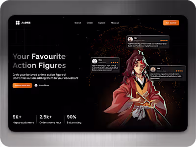 Anime Ecommerce HomePage Design