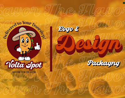 Volta Spot Mexican food logo & packaging design