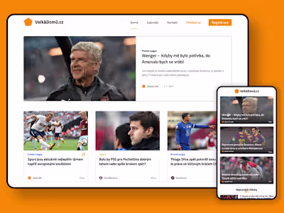 VelkaDomu.cz - A football community