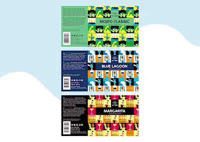 Redesign labels for Le CoQ cocktails