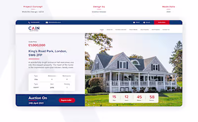 Website Design - UI/UX | Cain Auction on Behance