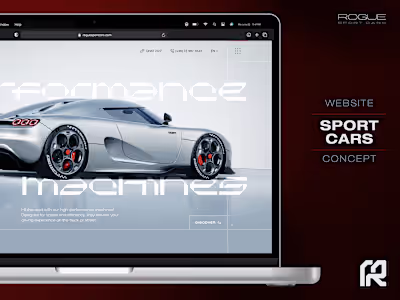ROGUE sport cars -website concept-