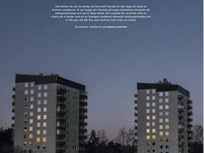 Inte en Chans Campaign - BABAS Burguers Sweden