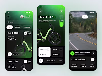 E-Bike Mobile App Design