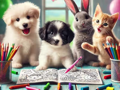 Coloring book animals (pdf)