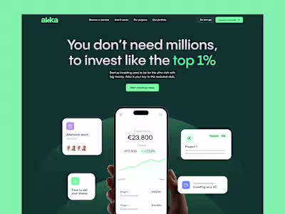 Web Design for Akka Investment Platform