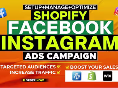 I will setup shopify facebook ads campaign, marketing