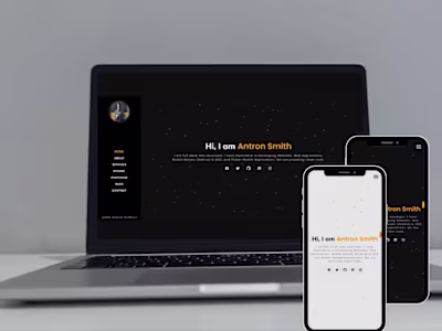 Modern Personal Portfolio template/ Dark light mode