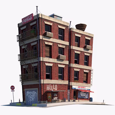 Cartoon Apartment Building