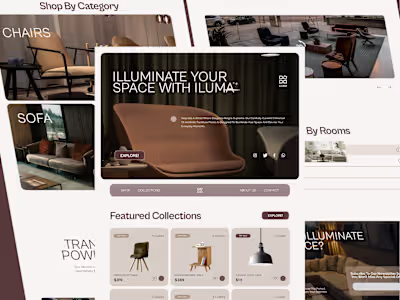 Iluma - Furniture E-Commerce - Full Homepage