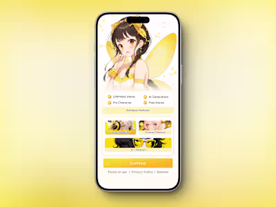 Anime App – Premium Subscription UI