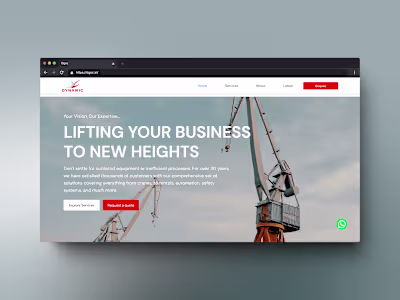 Dynamic Cranes: Website Design and Development