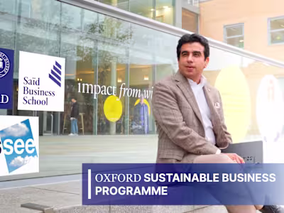 Aasim Hameed Khan - Oxford Sustainable Business Programme