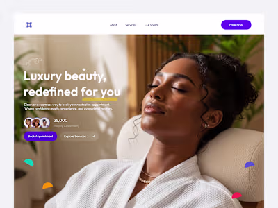 Mozini: Luxury Salon Website Design With Easy Online Booking
