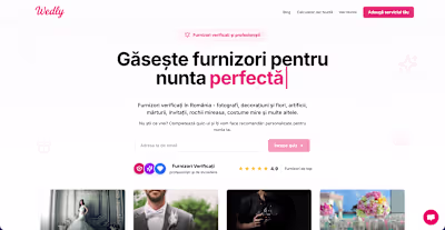 Development of Wedly Wedding Vendor Marketplace