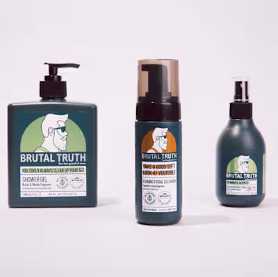 Label redesign for an Australian men's grooming brand.