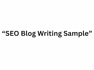 SEO Blog Writing Sample – Digital Marketing & AI
