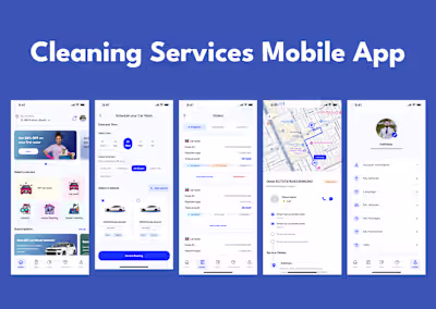 User-Friendly Cleaning Service App Design