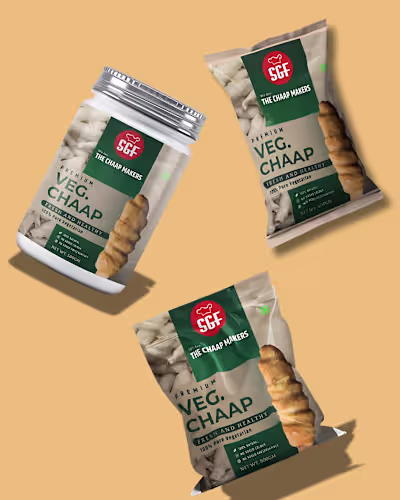 Frozen Soya Chaap Packaging Design