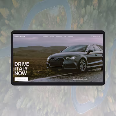 Landing Page Design for Car Rental in Italy — Drive Italy Now