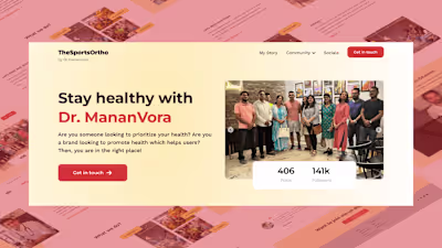 CaseStudy : Designing a landing page for an Internet Creator