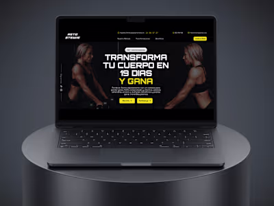 Landing Page Website for Fitness Sales Funnel