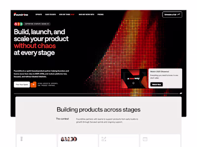Foundrline Homepage — Contextual Motion