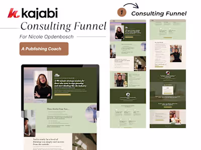 Kajabi Sales Page Build for Publishing Executive