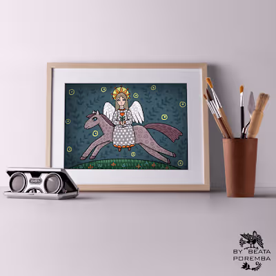 Illustrations, posters with author's drawings