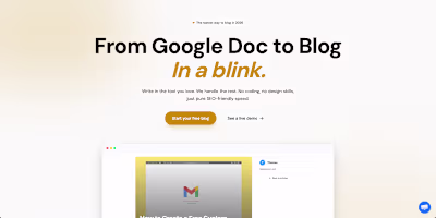 Bloogle is a modern, zero‑maintenance