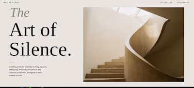 Maison Stone is a minimalist luxury architecture portfolio a...