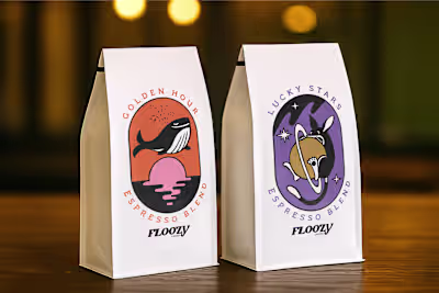 Floozy Coffee Roasters - Espresso Bag Label Design