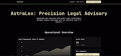 Shipped a premium operations dashboard for a legal firm — bu...