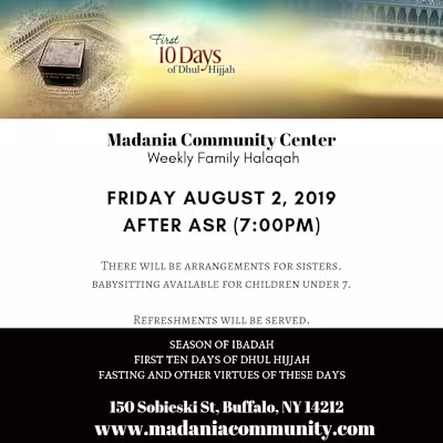 Madania Community Event Poster