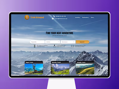 Travel Agency Website - First Visible Screen Redesign