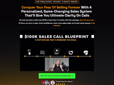 Landing Page for Online Sales Coach