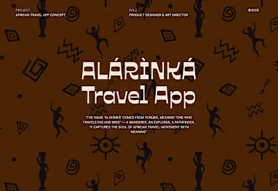 African Travel App Concept (Alarinka)