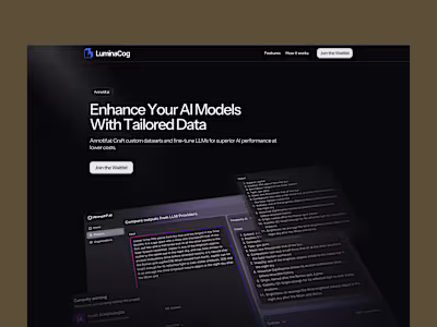 Landing Page Design for AI Startup