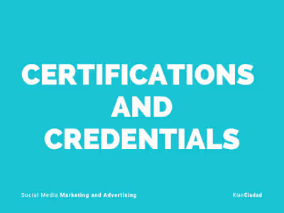 My Certifications and Credentials