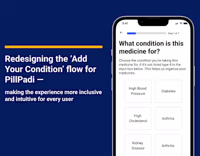 Redesigning Add Your Condition Flow for Better Usability