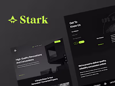 Stark landingpage design
