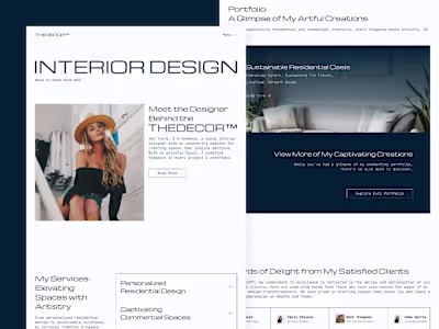 TheDecor - Framer Portfolio Template
