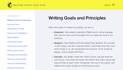 Style guide: examples and best practices
